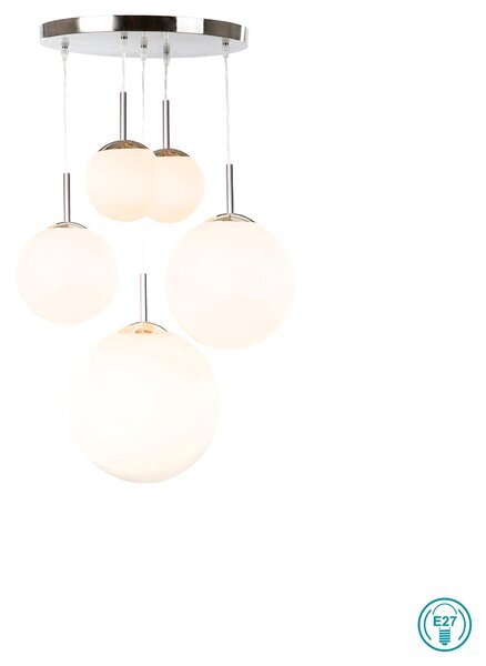 Κρεμαστό Φωτιστικό Globo Lighting Balla 1581-5 Νίκελ Ματ
