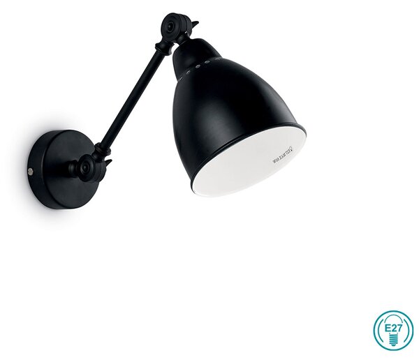 Απλίκα Ideal Lux Newton 027852 Μαύρη