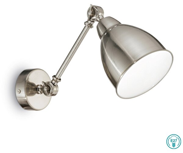 Απλίκα Ideal Lux Newton 016399 Νίκελ Ματ