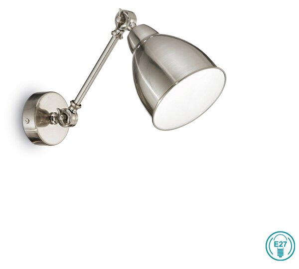 Απλίκα Ideal Lux Newton 016399 Νίκελ Ματ