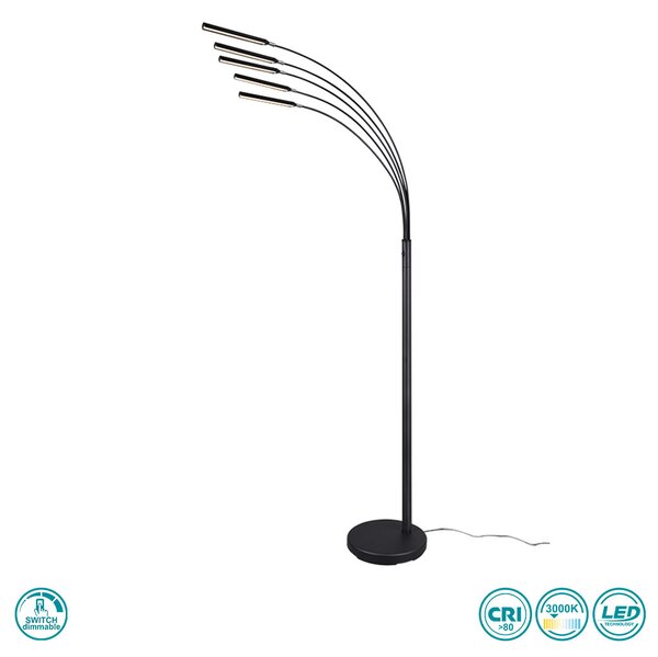 Φωτιστικό Δαπέδου RL Lighting Reed R41031532 Μαύρο Ματ