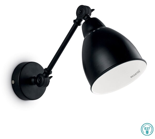 Απλίκα Ideal Lux Newton 027852 Μαύρη