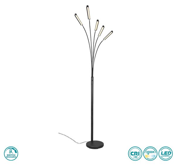 Φωτιστικό Δαπέδου RL Lighting Reed R41031532 Μαύρο Ματ