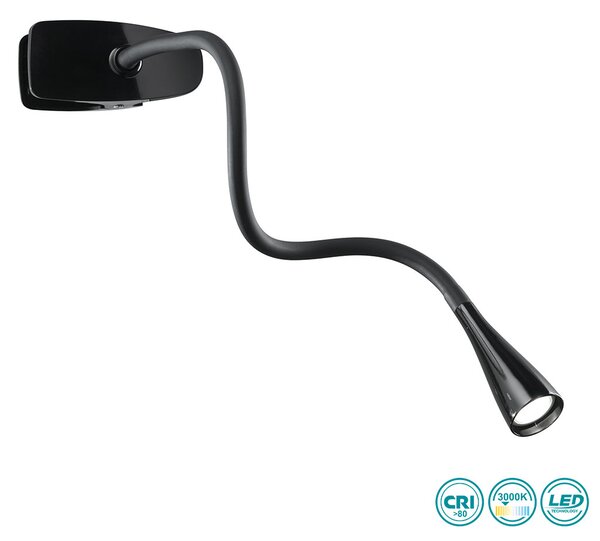 Φωτιστικό Clip-on Perenz Clip Snake 5913N Μαύρο