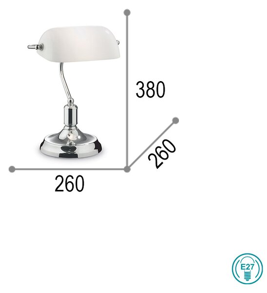 Πορτατίφ Ideal Lux Lawyer 045047 Χρώμιο