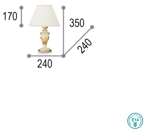 Επιτραπέζιο Φωτιστικό Ideal Lux Firenze 012889 Λευκό