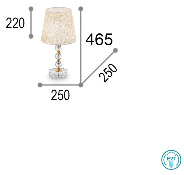 Επιτραπέζιο Φωτιστικό Ideal Lux Queen 077741 D25