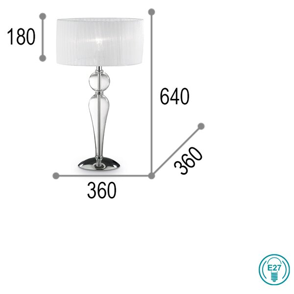 Επιτραπέζιο Φωτιστικό Ideal Lux Duchessa 044491 D36