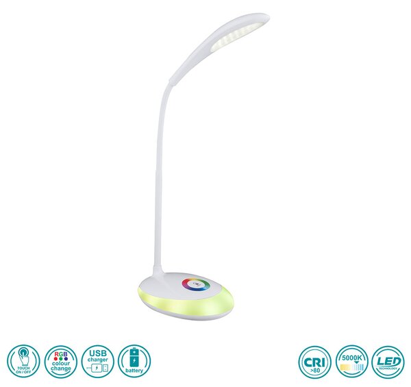 Πορτατίφ Γραφείου Globo Lighting Minea 58264 Λευκό