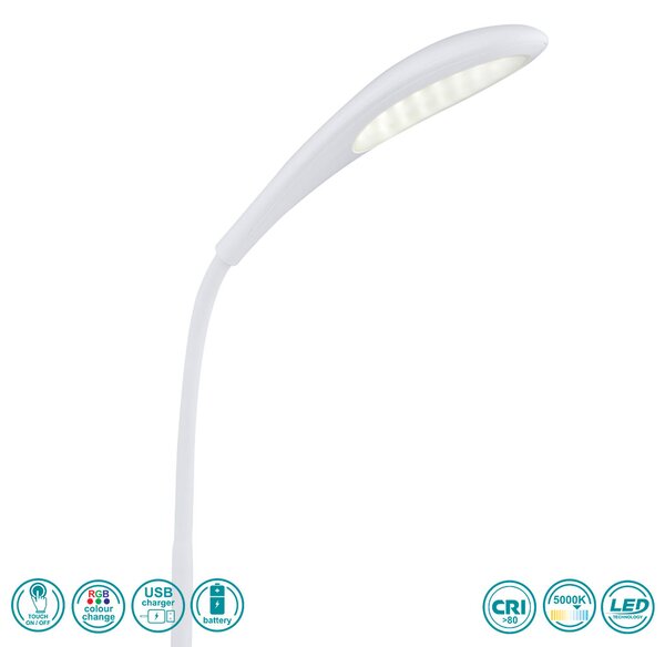 Πορτατίφ Γραφείου Globo Lighting Minea 58264 Λευκό