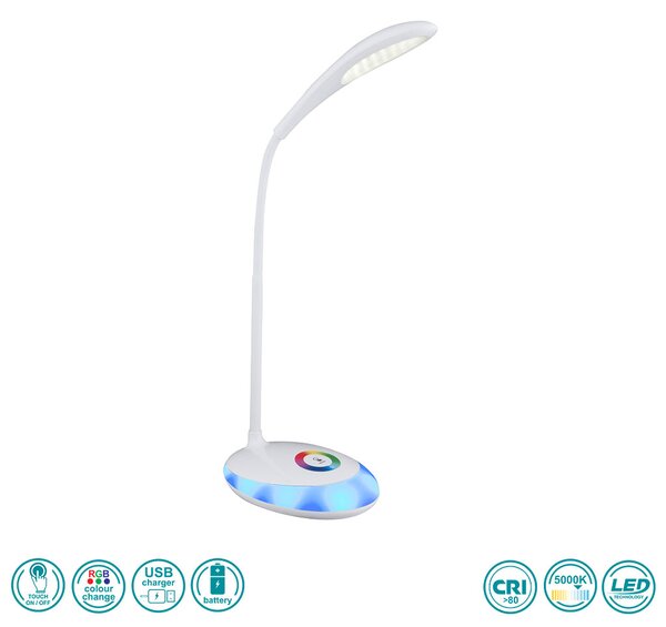 Πορτατίφ Γραφείου Globo Lighting Minea 58264 Λευκό