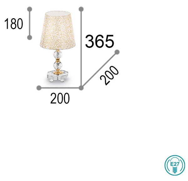 Επιτραπέζιο Φωτιστικό Ideal Lux Queen 077734 D20