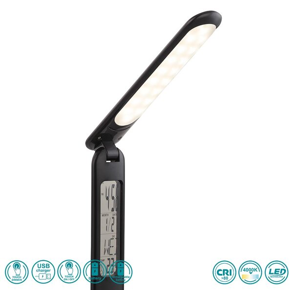 Φωτιστικό Επιτραπέζιο Globo Lighting Tyrell 58329B Μαύρο