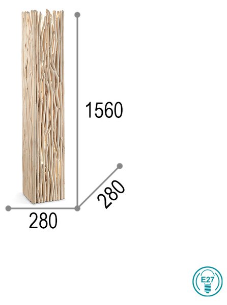 Φωτιστικό Δαπέδου Ideal Lux Driftwood 180946