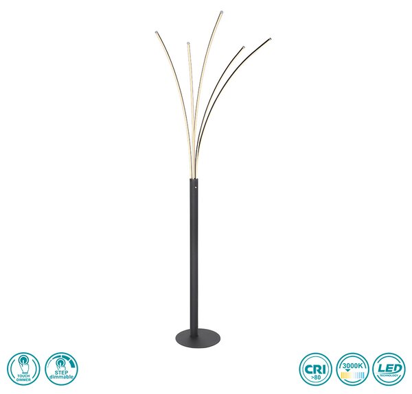 Φωτιστικό Δαπέδου Globo Lighting Bizzy 59229B Μαύρο