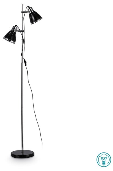 Φωτιστικό Δαπέδου Ideal Lux Elvis 001197 Μαύρο
