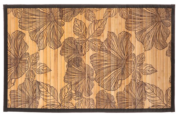 Πατάκι Μπάνιου Bamboo (50x80) F-V Black Flora 174701A