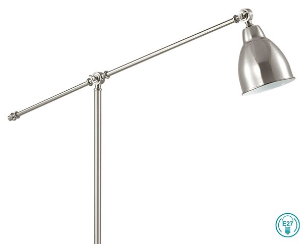 Φωτιστικό Δαπέδου Ideal Lux Newton 015286 Νίκελ Ματ