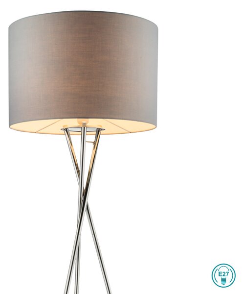 Φωτιστικό Δαπέδου Globo Lighting Gustav 24687 Χρώμιο - Γκρι