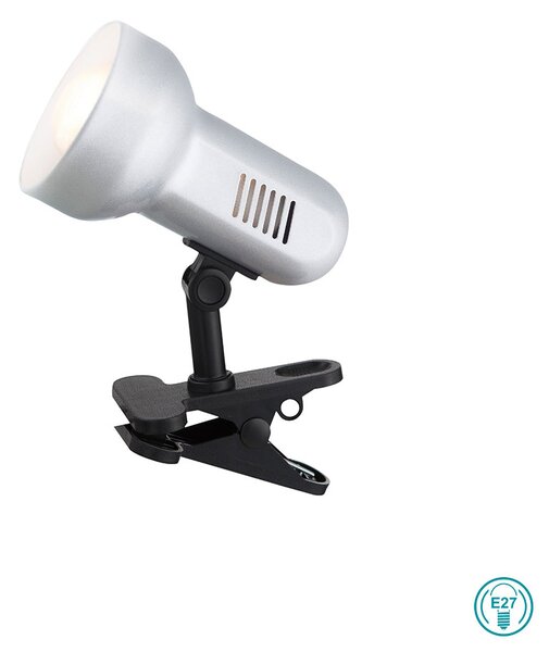 Φωτιστικό Clip-On Globo Lighting Basic 5497 Νίκελ Ματ