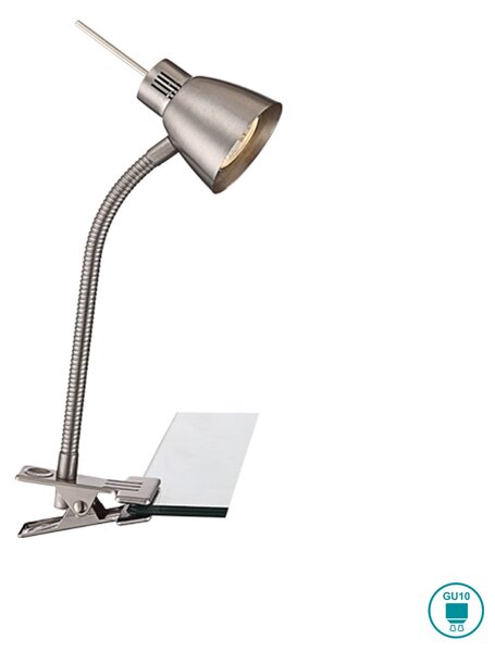 Φωτιστικό Clip-On Globo Lighting Nuova 2476L Νίκελ Ματ