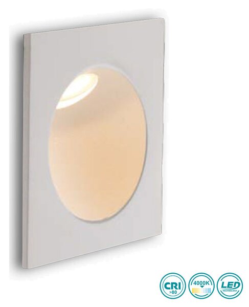 Φωτιστικό Χωνευτό Intec INC-ONYX-Q1-BCO 8031414864089 Λευκό Ματ