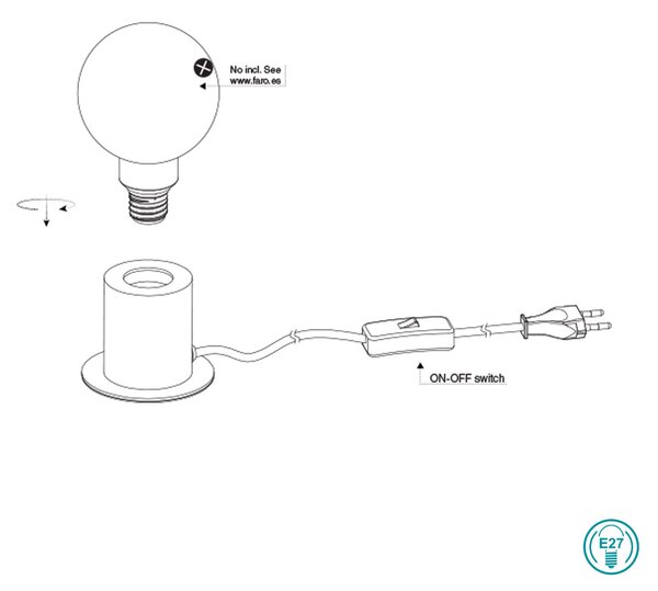 Πορτατίφ Faro Ten 62168 Λευκό Ματ