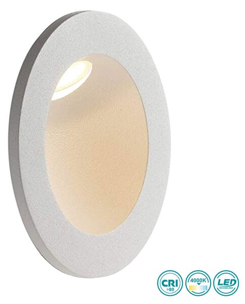 Φωτιστικό Χωνευτό Intec INC-ONYX-R1-BCO 8031440361248 Λευκό Ματ