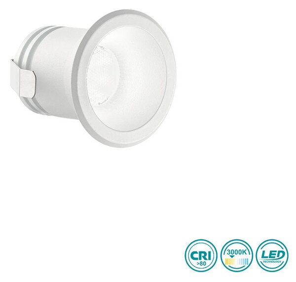 Φωτιστικό Χωνευτό Ideal Lux Virus 244808 Λευκό