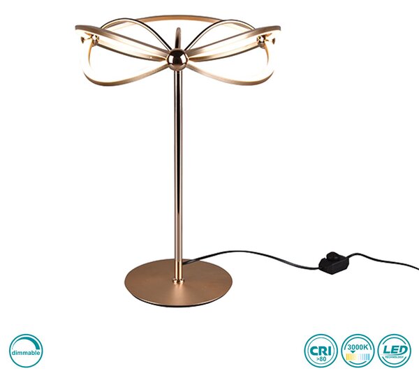 Λάμπα Επιτραπέζια Trio Lighting Charivari 521210108 Χρυσό Ματ