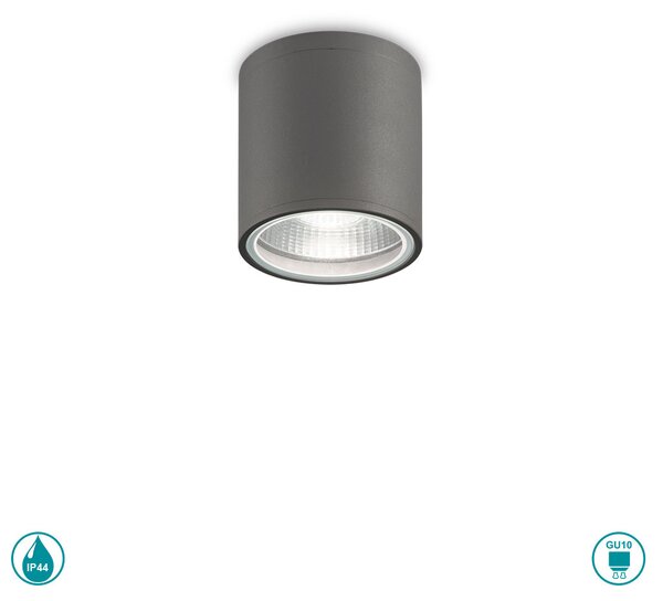 Φωτιστικό Σποτ Εξωτερικού Χώρου Ideal Lux Gun 236865 Ανθρακί