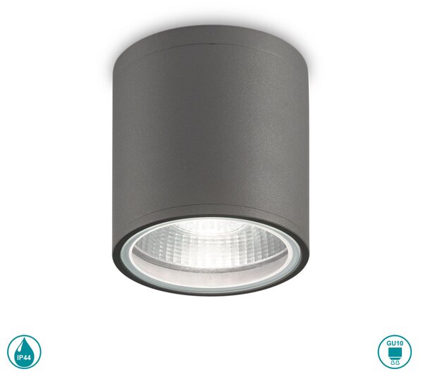 Φωτιστικό Σποτ Εξωτερικού Χώρου Ideal Lux Gun 236865 Ανθρακί