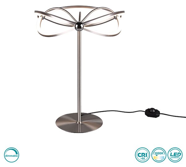 Λάμπα Επιτραπέζια Trio Lighting Charivari 521210107 Νίκελ Ματ