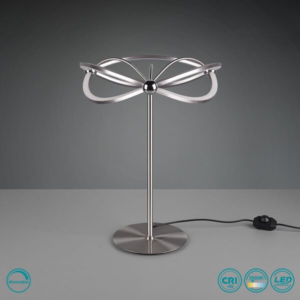 Λάμπα Επιτραπέζια Trio Lighting Charivari 521210107 Νίκελ Ματ