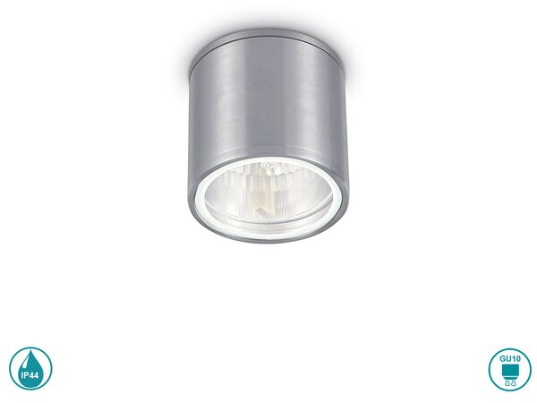 Φωτιστικό Σποτ Εξωτερικού Χώρου Ideal Lux Gun 092324 Ασημί