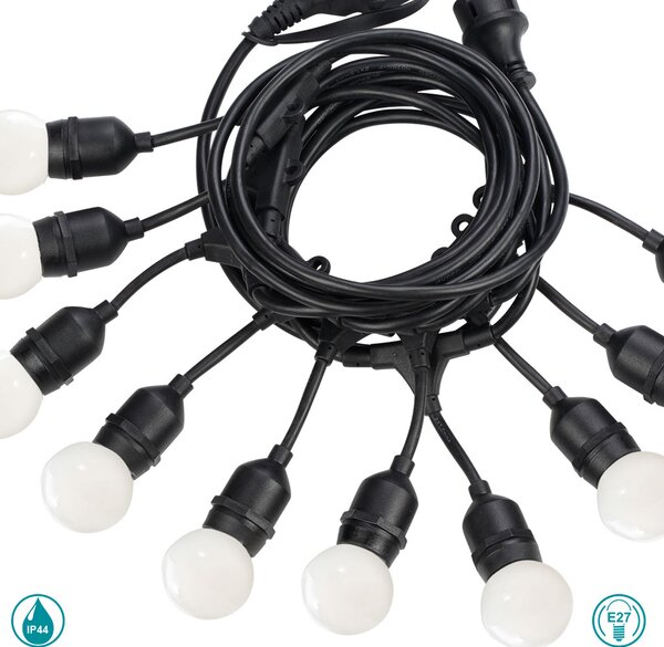 Γιρλάντα Εξωτερικού Χώρου Ideal Lux Fiesta 246796 L605 Μαύρη