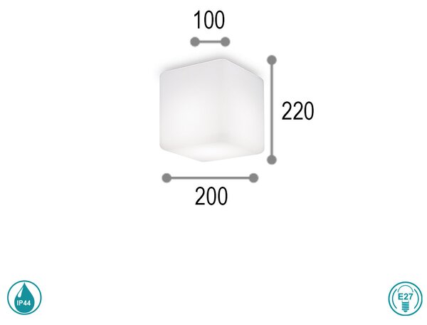 Φωτιστικό Οροφής Εξωτερικού Χώρου Ideal Lux Luna L20 213194