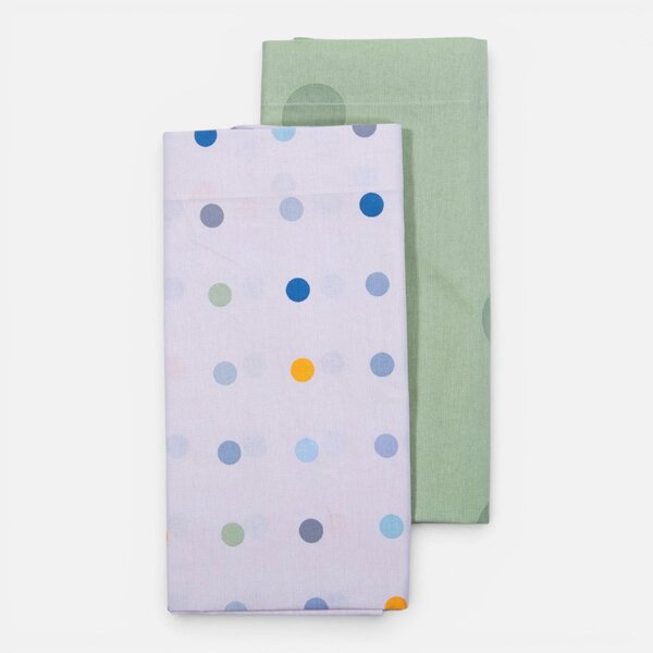 Σεντόνια Λίκνου (Σετ) Nef-Nef Homeware Baby Dots Ecru/Green