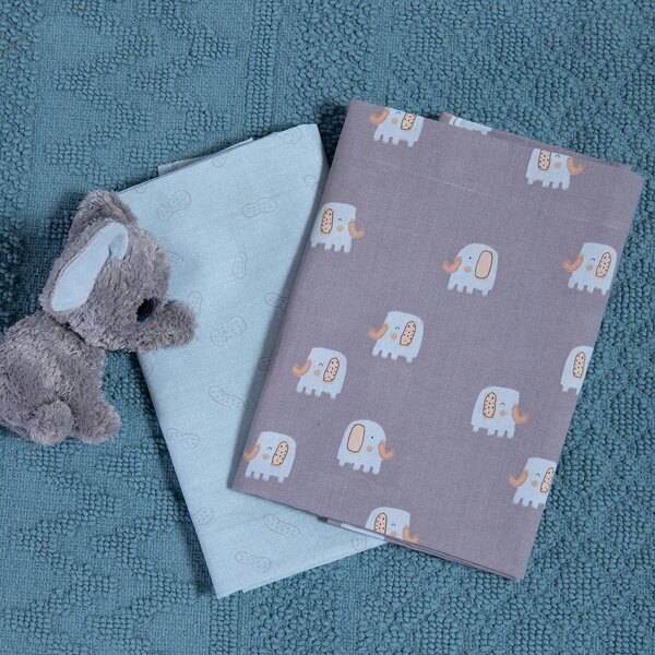 Σεντόνια Λίκνου (Σετ) Nef-Nef Homeware Baby Elephants 26