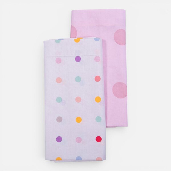 Σεντόνια Λίκνου (Σετ) Nef-Nef Homeware Baby Dots Ecru/Pink