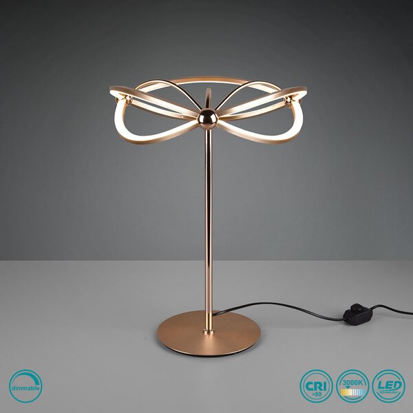 Λάμπα Επιτραπέζια Trio Lighting Charivari 521210108 Χρυσό Ματ