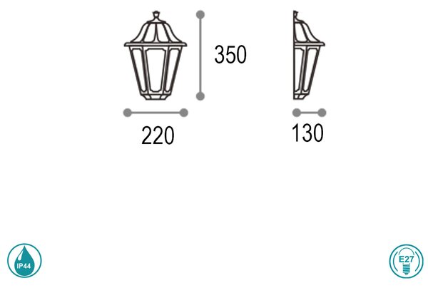 Απλίκα Εξωτερικού Χώρου Ideal Lux Anna 120430 Λευκή
