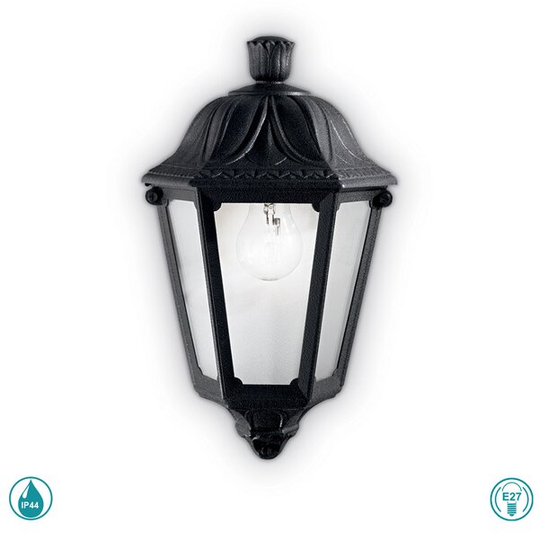 Απλίκα Εξωτερικού Χώρου Ideal Lux Anna 101552 Μαύρη