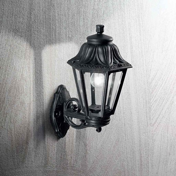Απλίκα Εξωτερικού Χώρου Ideal Lux Anna 101491 Μαύρη