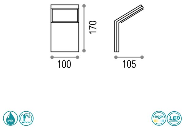 Απλίκα Εξωτερικού Χώρου Ideal Lux Style 209852 Λευκό