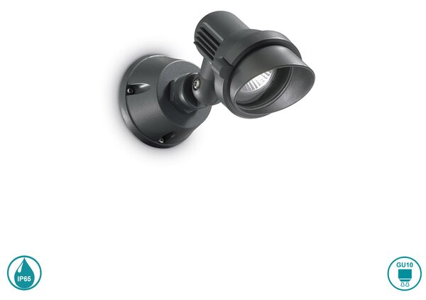 Απλίκα Εξωτερικού Χώρου Ideal Lux Terra 046181 L10 Ανθρακί
