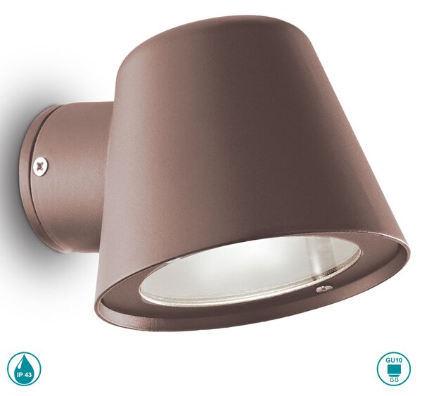 Απλίκα Εξωτερικού Χώρου Ideal Lux Gas 213095 Καφέ