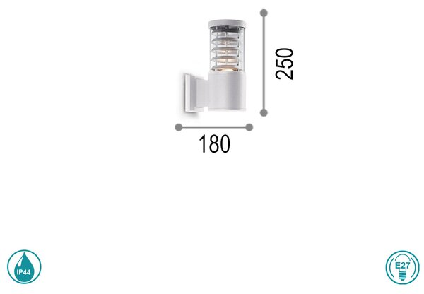 Απλίκα Εξωτερικού Χώρου Ideal Lux Tronco 118659 Λευκή