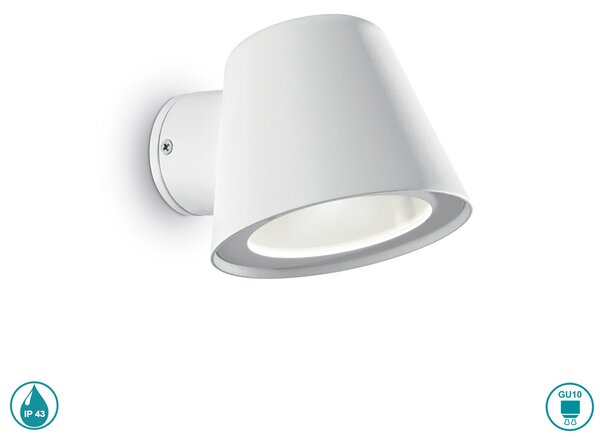 Απλίκα Εξωτερικού Χώρου Ideal Lux Gas 091518 Λευκό