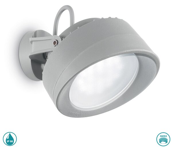 Απλίκα Εξωτερικού Χώρου Ideal Lux Tommy 145327 Γκρι